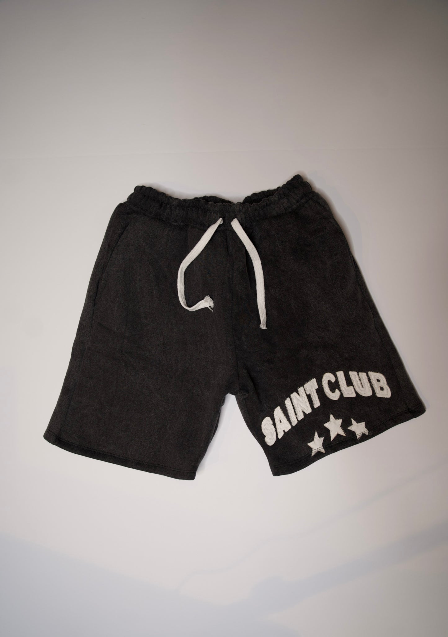 Ash Black Distressed Shorts