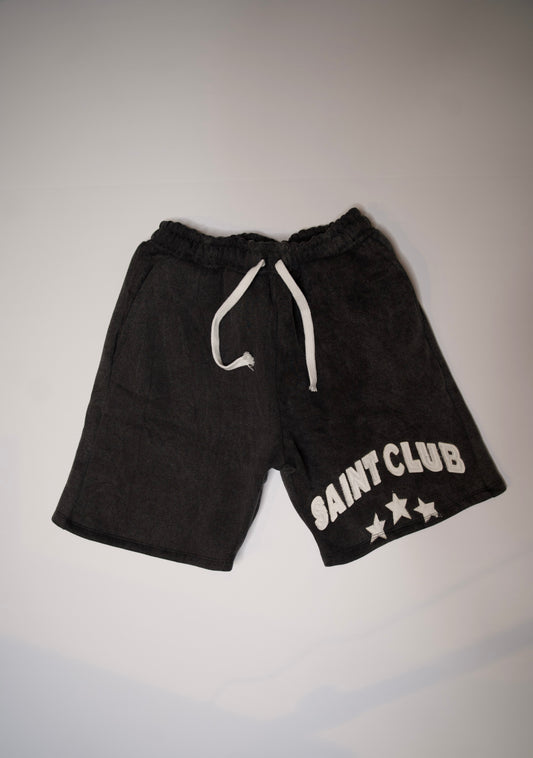 Ash Black Distressed Shorts