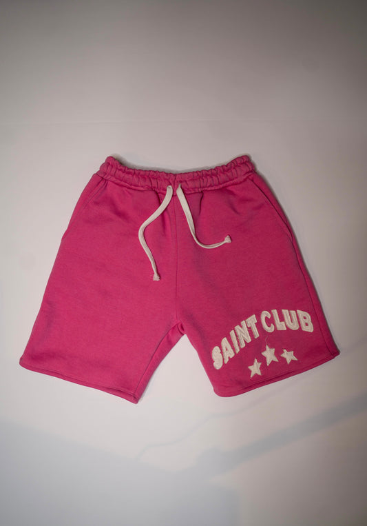 Rose Pink Distressed Shorts