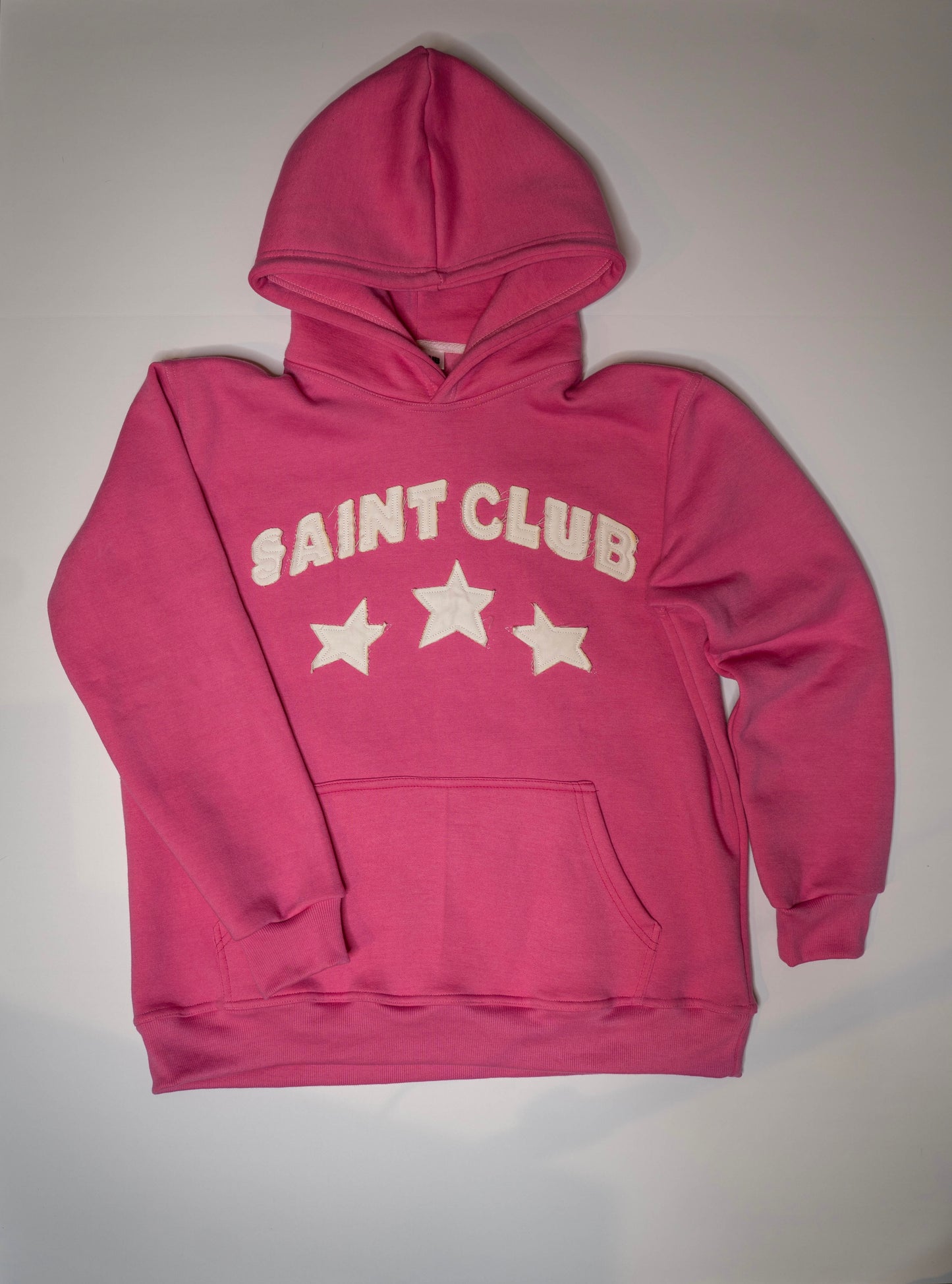 Rose Pink Distressed Hoodie