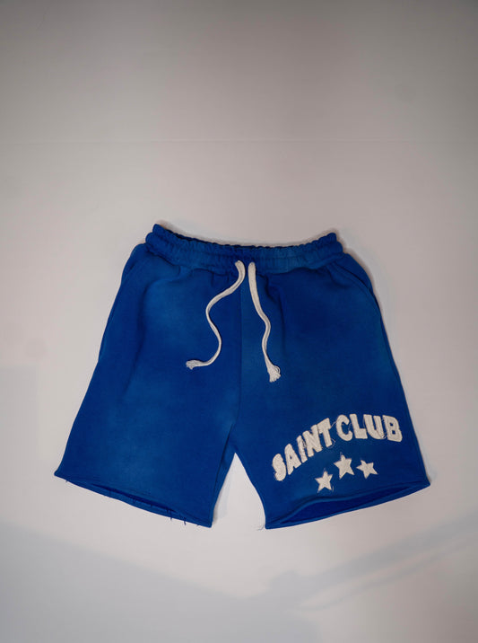 Kentucky Blue Distressed Shorts