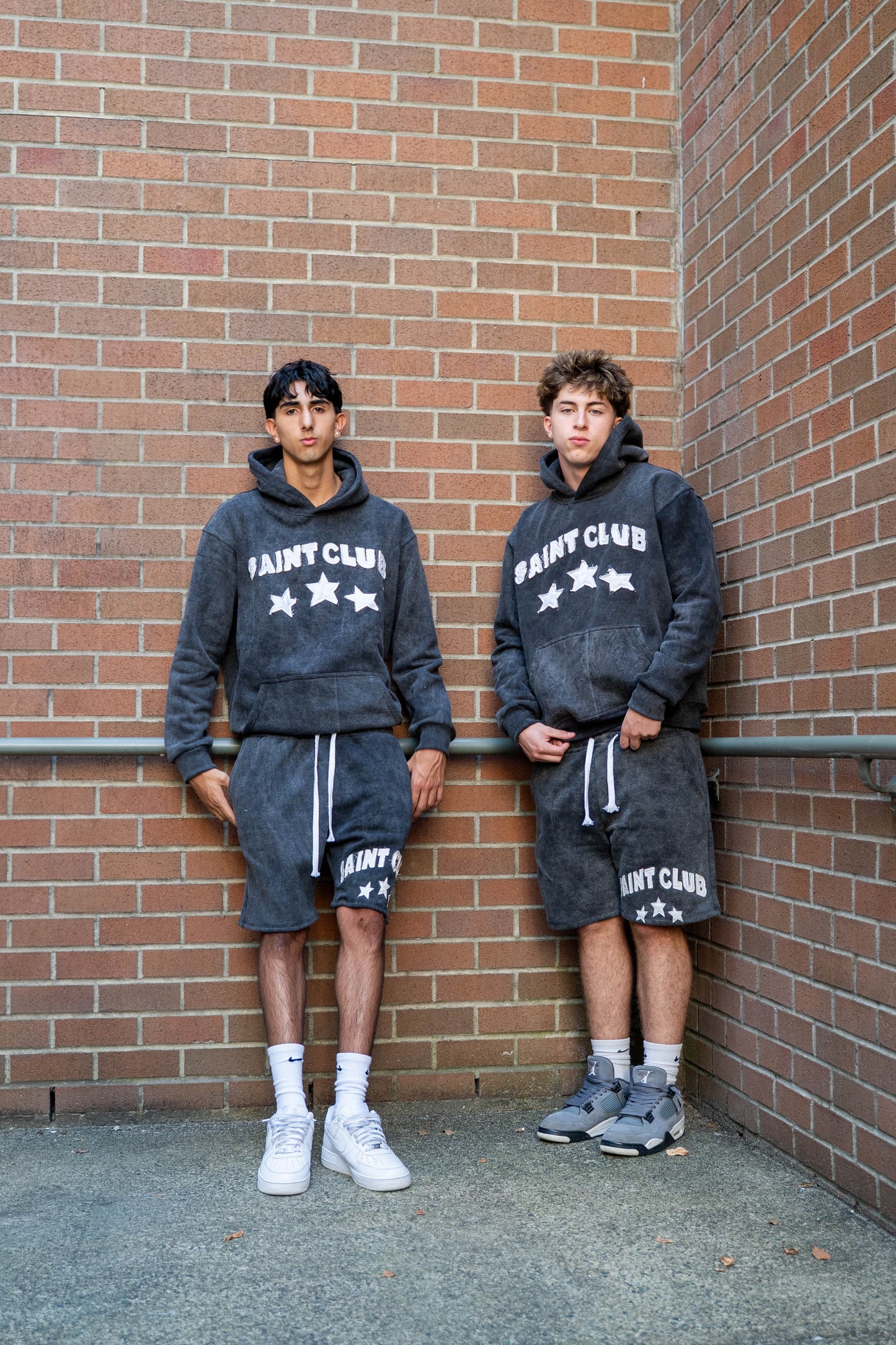 Ash Black Distressed Shorts